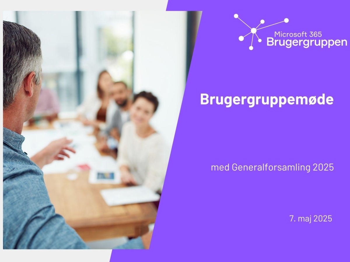 Brugergruppemøde  med Generalforsamling