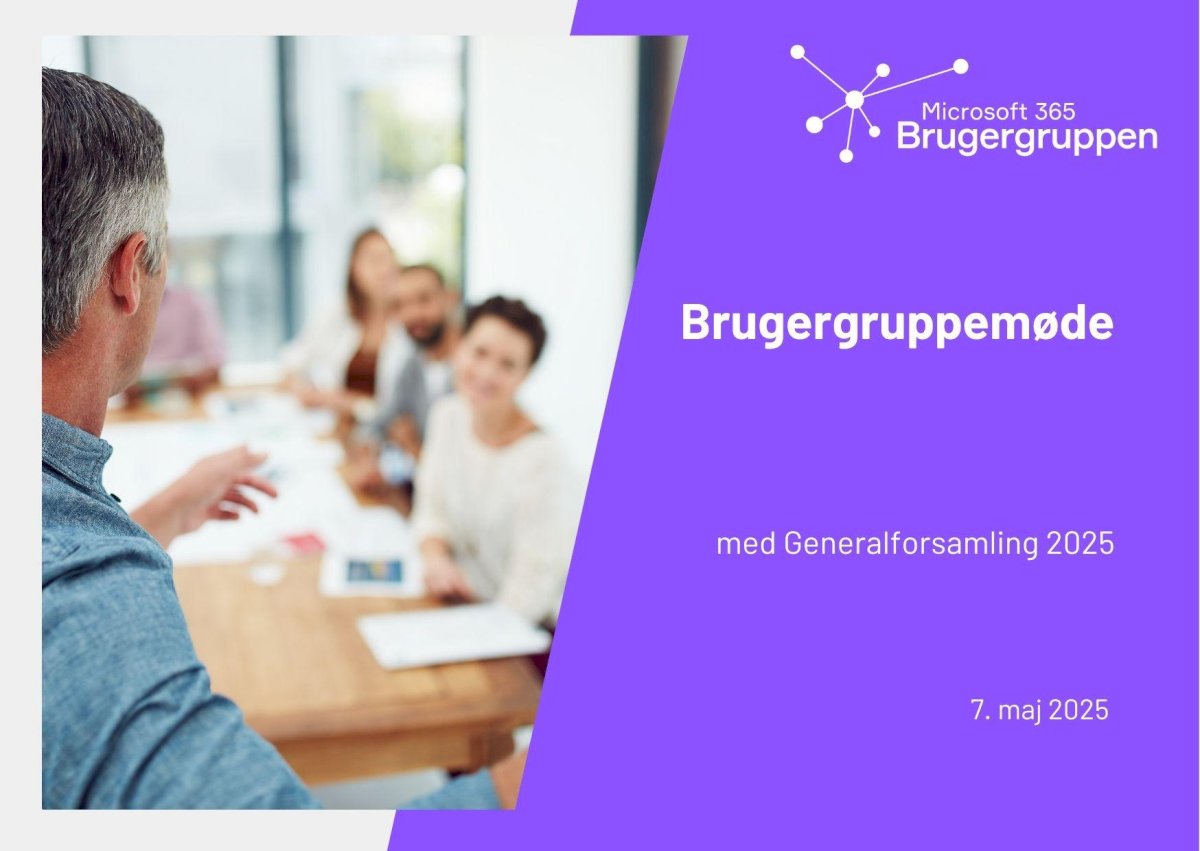 Brugergruppemøde  med Generalforsamling